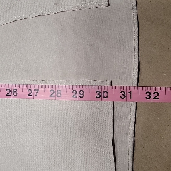 Express Size 4 Bone Colored High Waisted Satin Front Slit Midi Slip Skirt - Picture 13 of 16